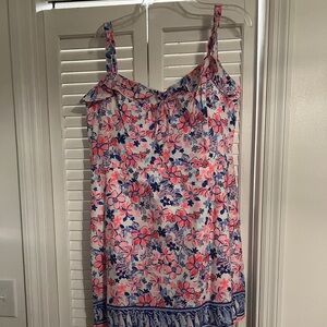 Lilly Pulitzer floral romper with sailboat trim
